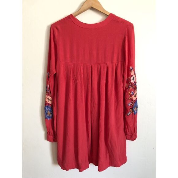 Free people Mia embroidered long sleeve mini dress size small - Picture 10 of 11